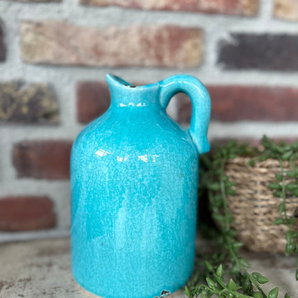 Vaasje blauw keramiek