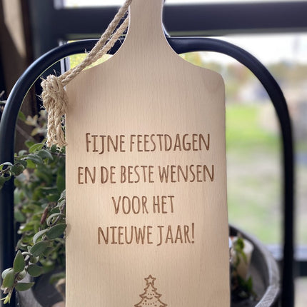 Serveerplankje 35 cm Fijne Feestdagen