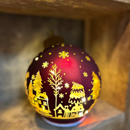 Roterende Kerstbal met verlichting