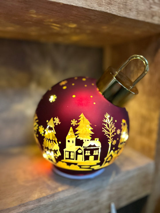 Roterende Kerstbal met verlichting