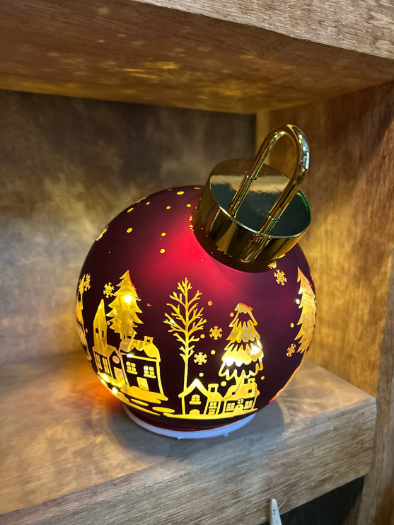 Roterende Kerstbal met verlichting