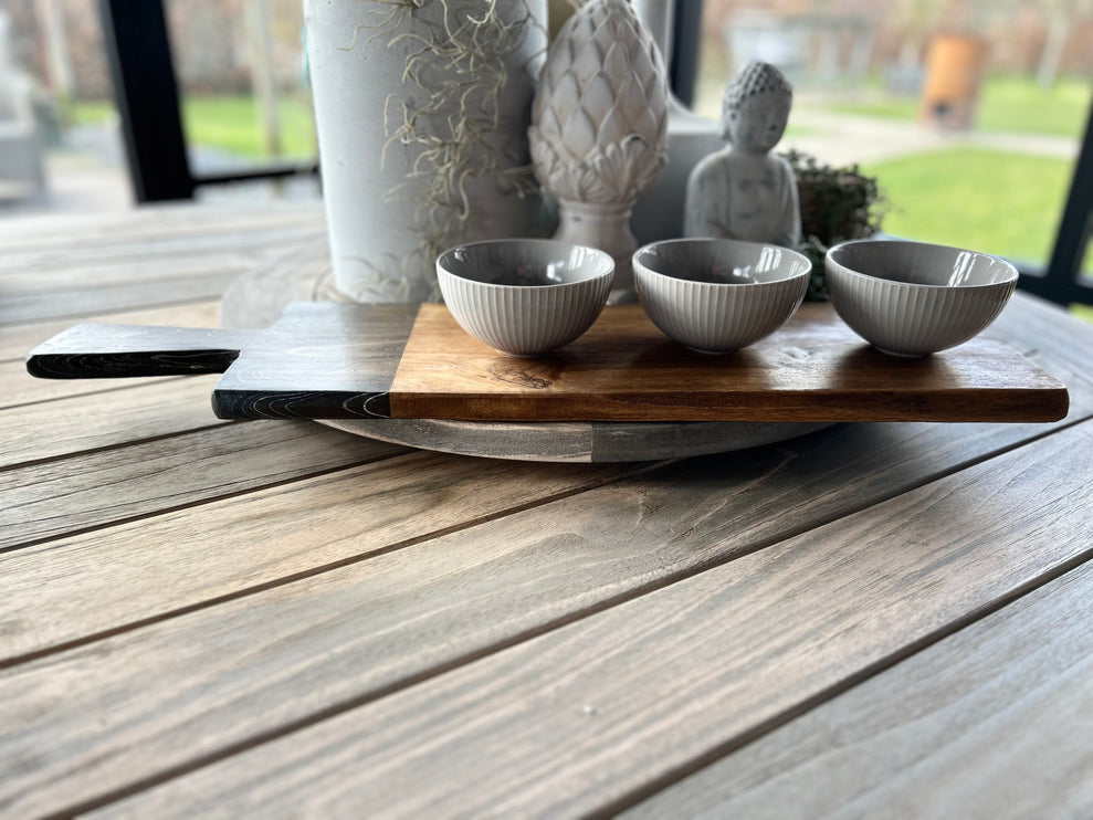 Serveerplank Brocante 59 cm met 3 schaaltjes