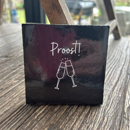 Tegeltje met tekst Proost