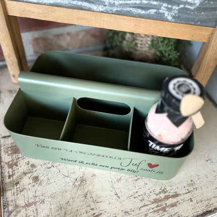 Metalen organizer + flesje voetbadzout (TIME TO RELAX)