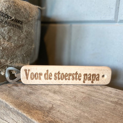 Flessen opener recht beukenhout