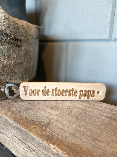 Flessen opener recht beukenhout