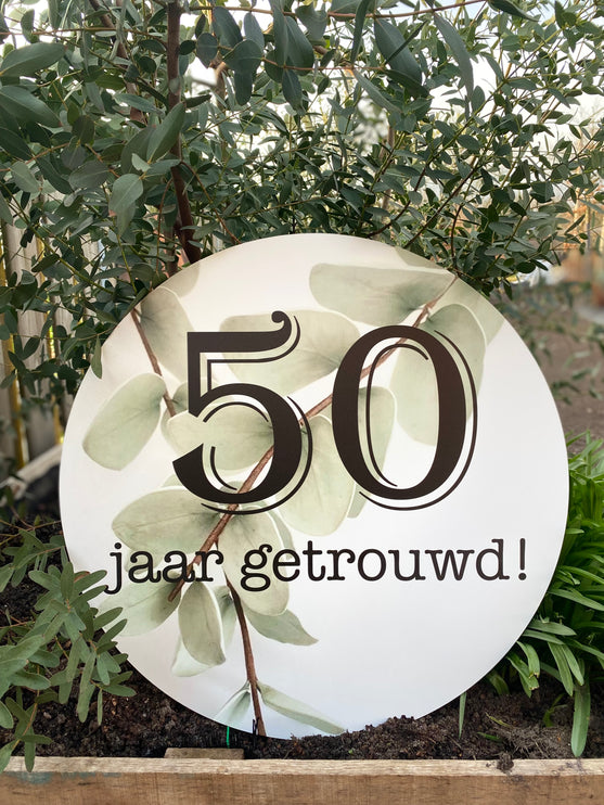 Tuinbord 50 jaar getrouwd