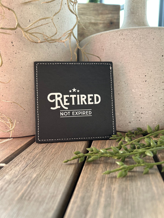 Onderzetter Retired - Kunstleer