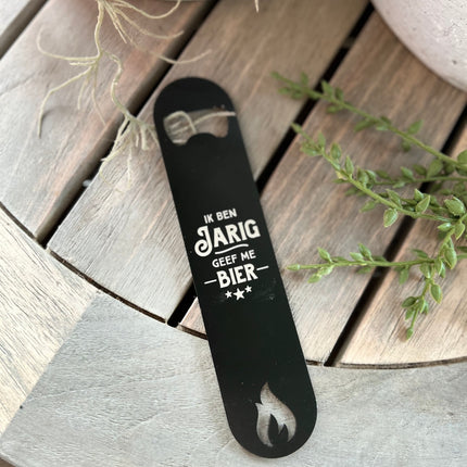 Stalen bieropener Jarig