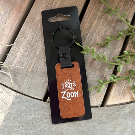 Sleutelhanger Zoon - Walnoothout