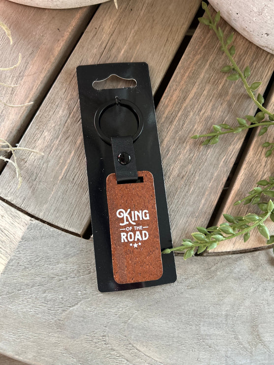 Sleutelhanger King of the road - Walnoothout