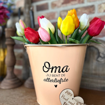 Zinken Cadeau Emmer Oma met tulpen (Countryfield)