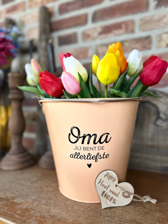 Zinken Cadeau Emmer Oma met tulpen (Countryfield)