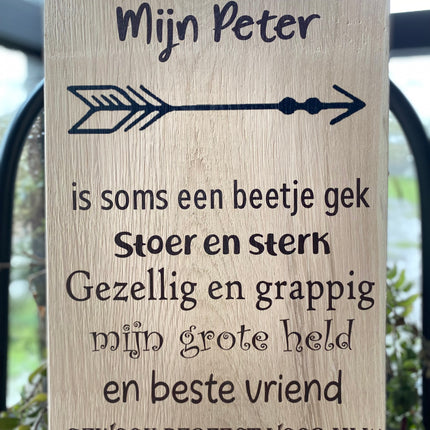 Tekstbord Mijn Peter