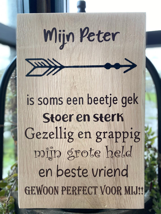 Tekstbord Mijn Peter