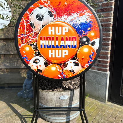 Hangtafel zwart met sticker WK Voetbal