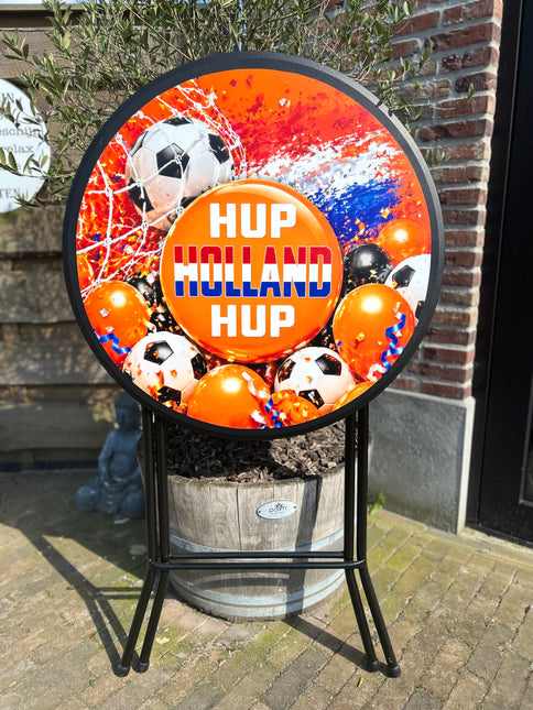 Hangtafel zwart met sticker WK Voetbal