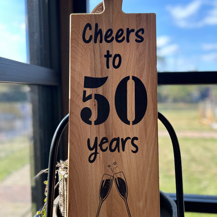 Serveerplank - Cheers to 50 years