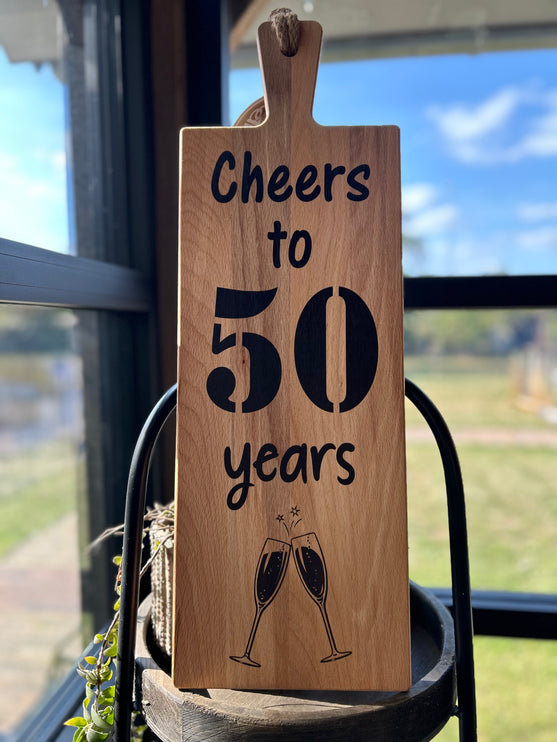 Serveerplank - Cheers to 50 years