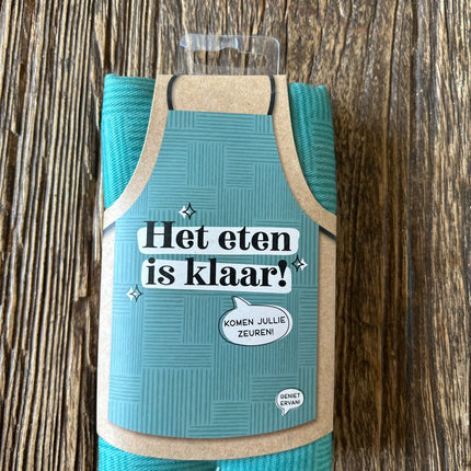 Keukenschort Het eten is klaar