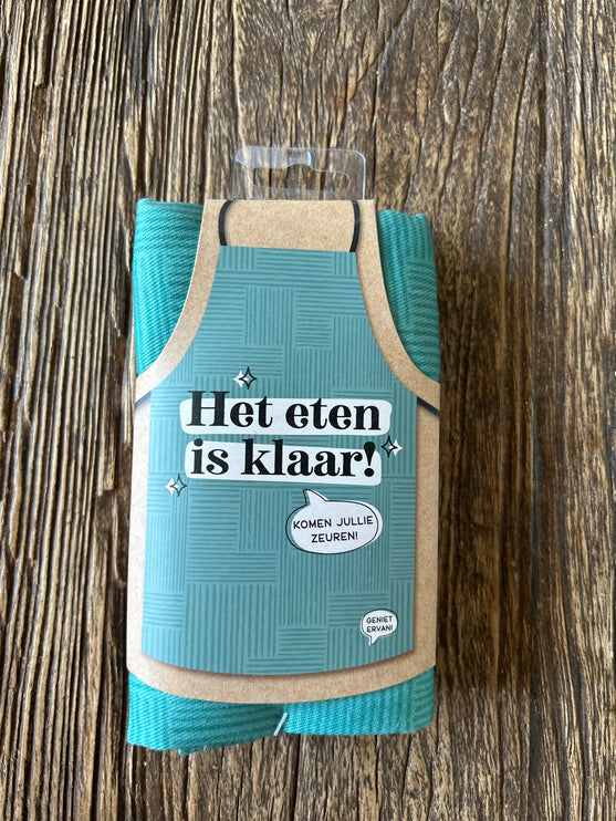 Keukenschort Het eten is klaar
