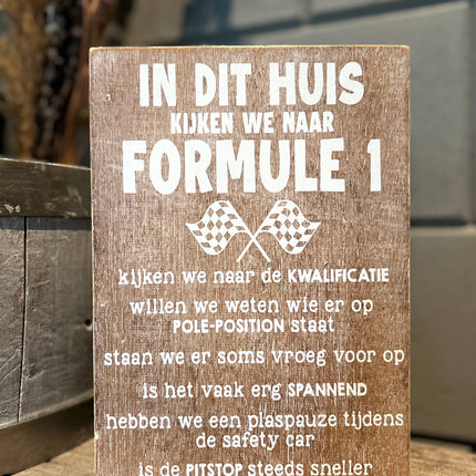 Tekstblok Formule 1 Natural Wit