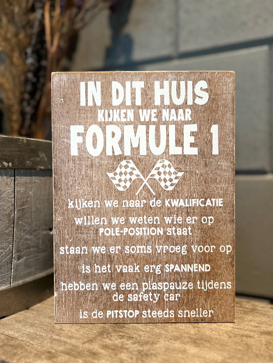 Tekstblok Formule 1 Natural Wit