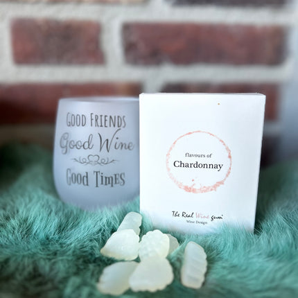 Wijnglas Friends + giftpackage Chardonnay