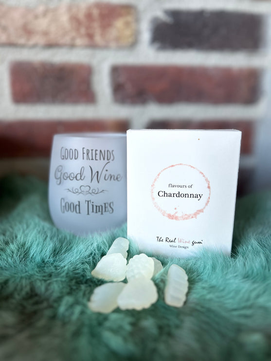 Wijnglas Friends + giftpackage Chardonnay