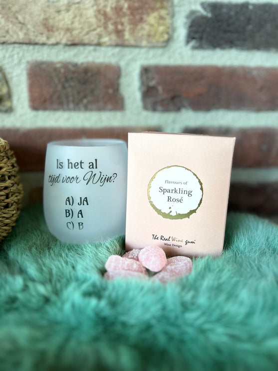 Wijnglas Al tijd voor Wijn? + gift package Sparkling Rosé