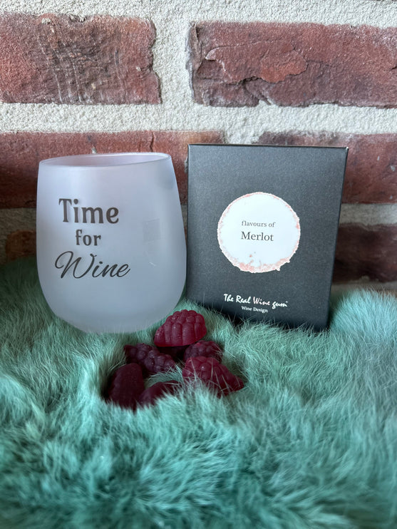 Wijnglas Time for Wine + gift package Merlot