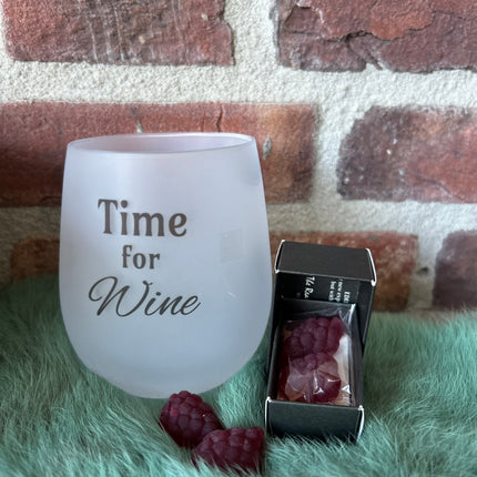 Wijn glas Time for wine + mini giftpackage Merlot