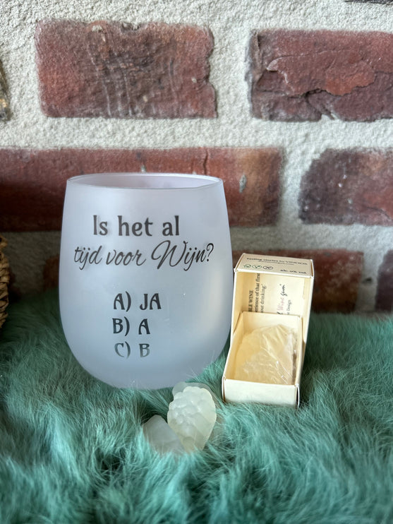 Wijnglas Al tijd voor wijn? + mini giftpackage Sauvignon