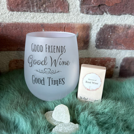 Wijnglas Friends + Mini giftpackage Rosé Wine