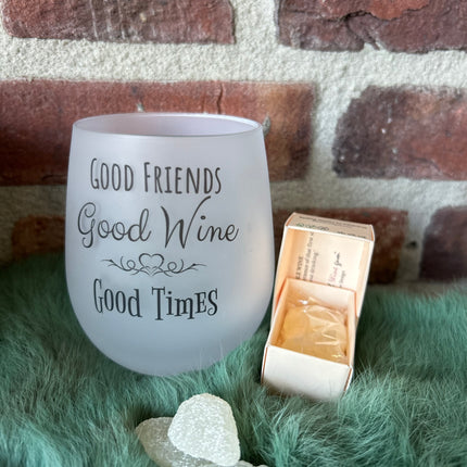 Wijnglas Friends + Mini giftpackage Rosé Wine