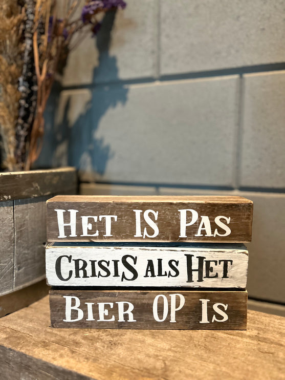 Tekstblok Bier 3 balken
