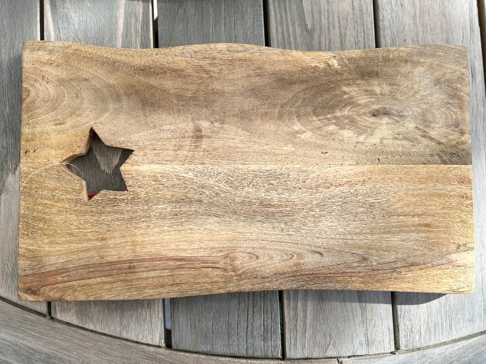Serveerplank - Mangohout - Ster