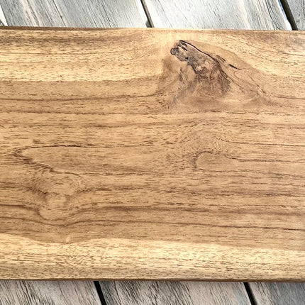 Serveerplank - Teak/Marmer - gepersonaliseerd
