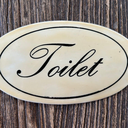 Bordje creme kleur - Toilet