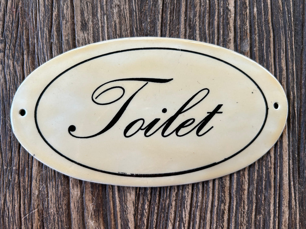 Bordje creme kleur - Toilet