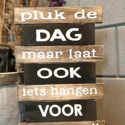 Tekstbord Pluk de dag