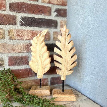 Houten veer op standaard