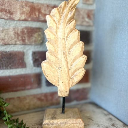 Houten veer op standaard