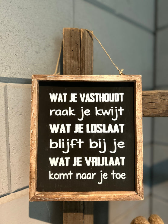 Tekstlijstje Wat je vasthoudt