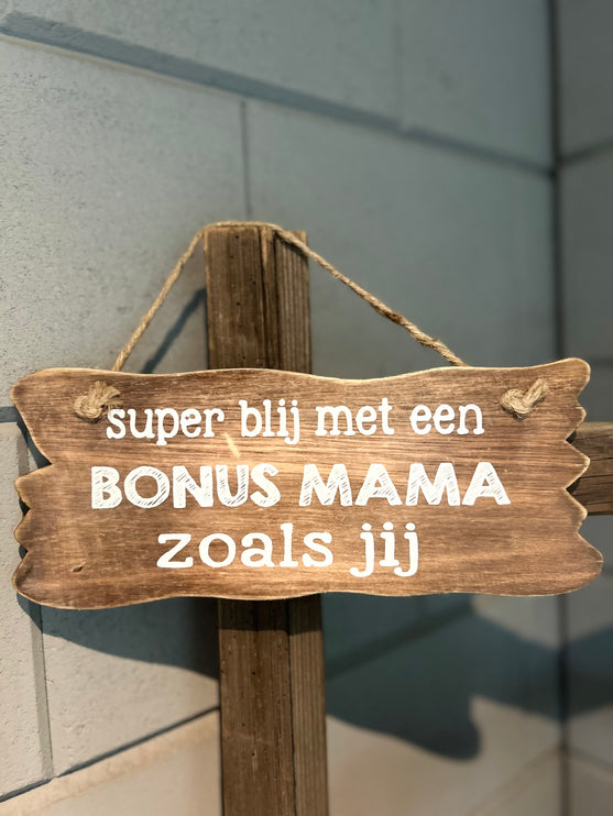 Tekstbord Bonusmama