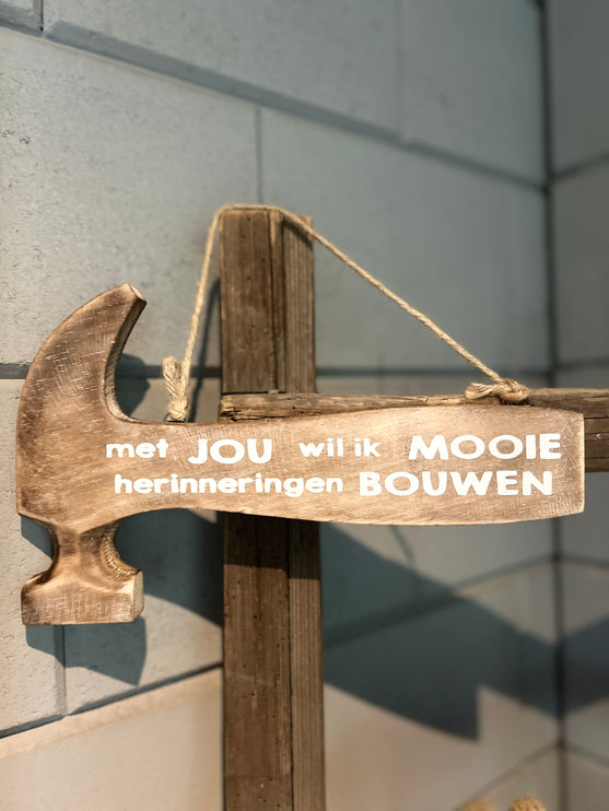 Houten hamer Herinneringen bouwen