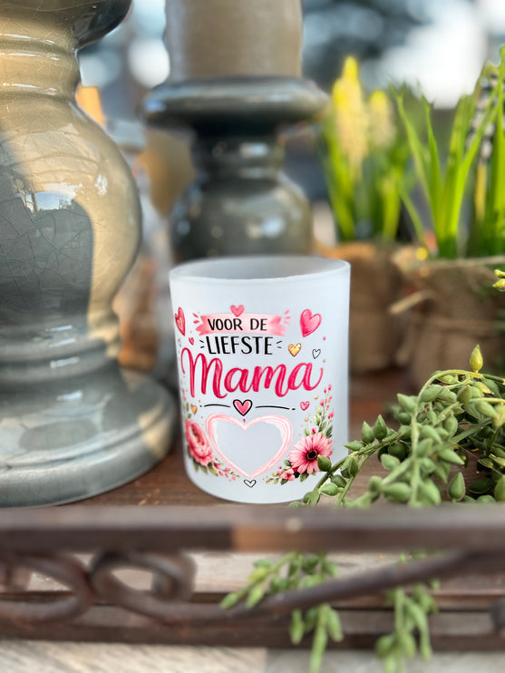 Theeglas mat - Liefste mama