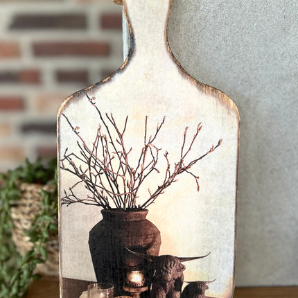 Houten Plankje met Print E