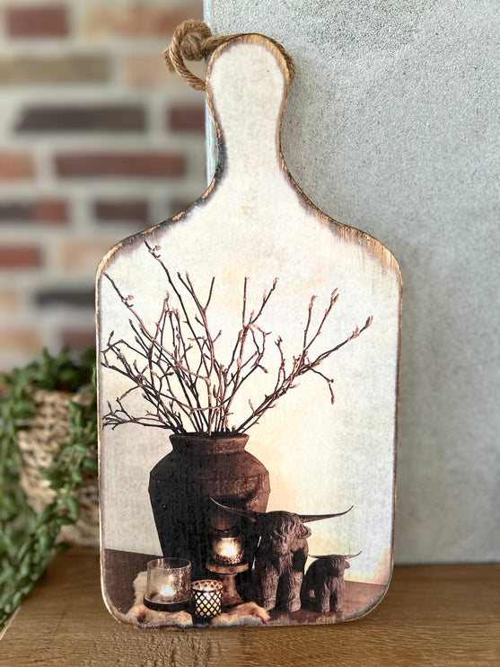 Houten Plankje met Print E