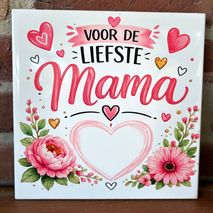 Tegel 20 cm met opdruk MAMA